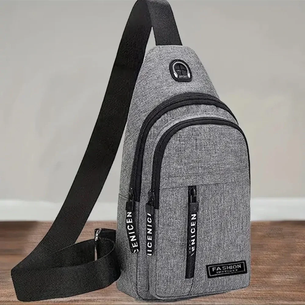 New! Boss Bags Waterproof Nylon Sling Bag Backpack Gray Mens Travel Work School